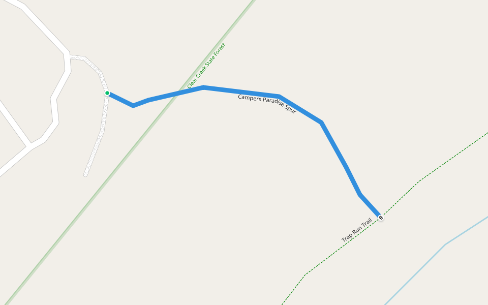 Campers Paradise Spur walking route map in Sigel