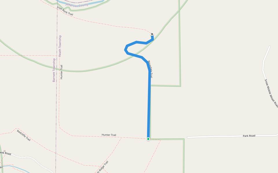 Boundary Trail walking route map in Sigel