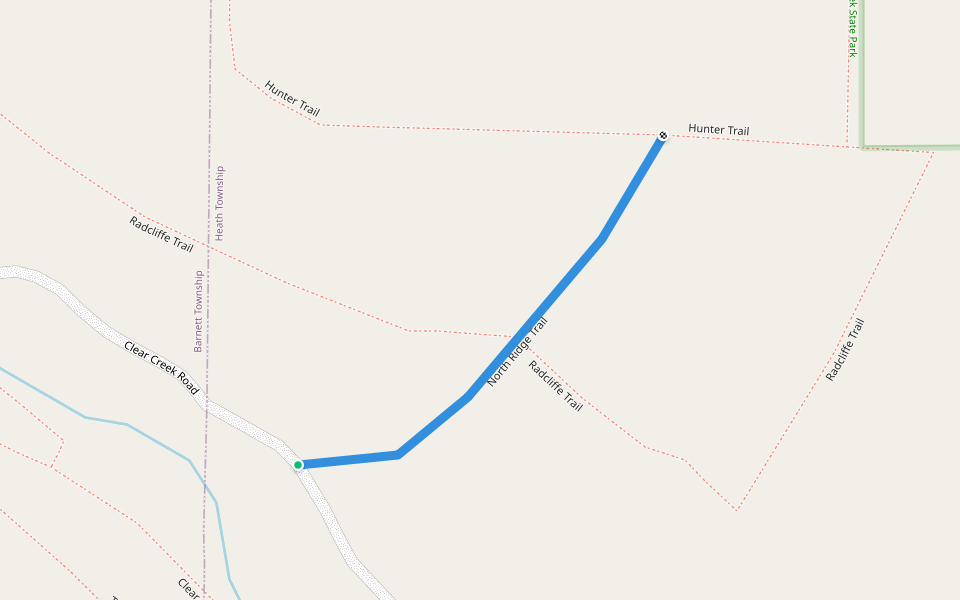 North Ridge Trail walking route map in Sigel