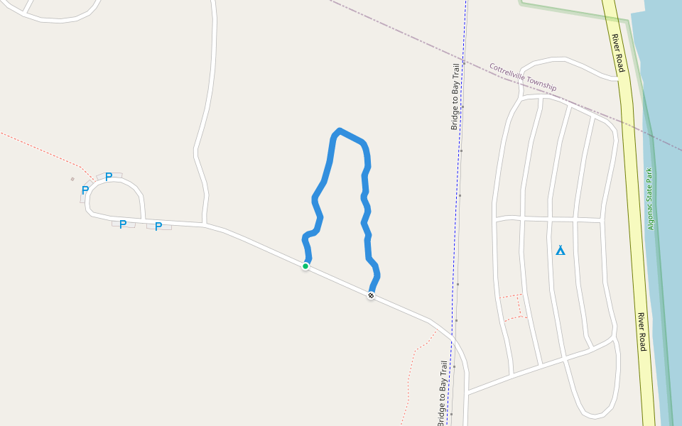 Blazing Star Trail walking route map in Russell Island