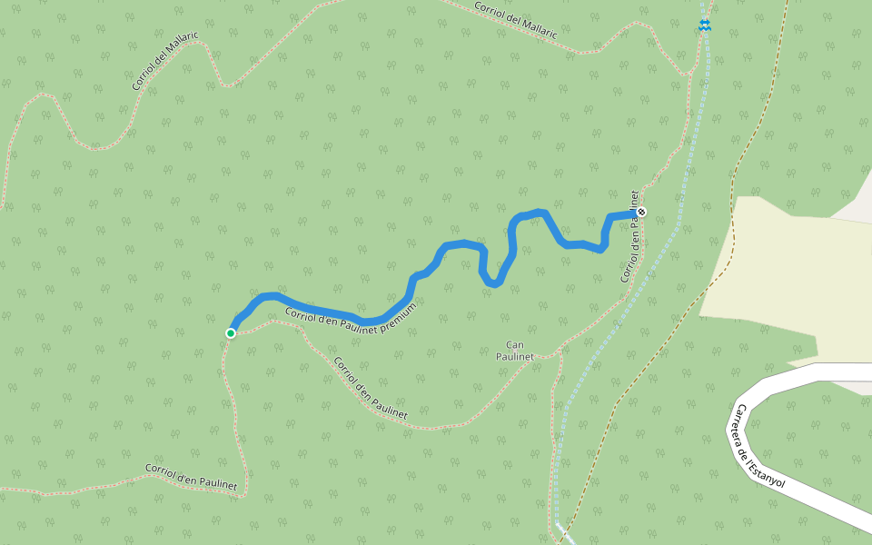 Corriol d'en Paulinet premium walking route map in Bescanó