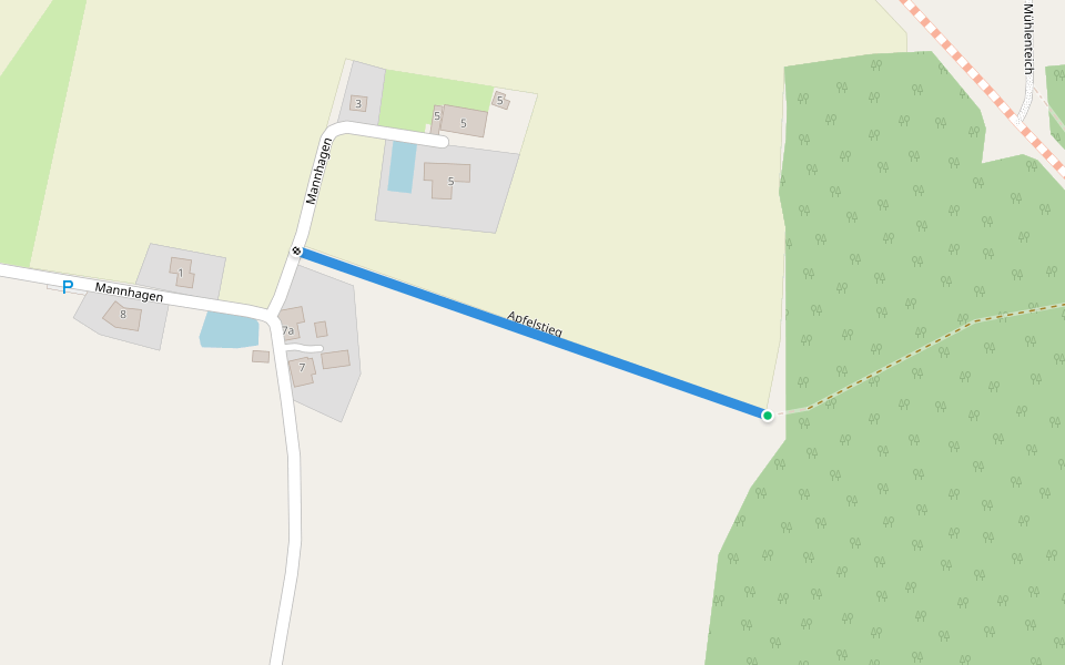Apfelstieg walking route map in Todendorf