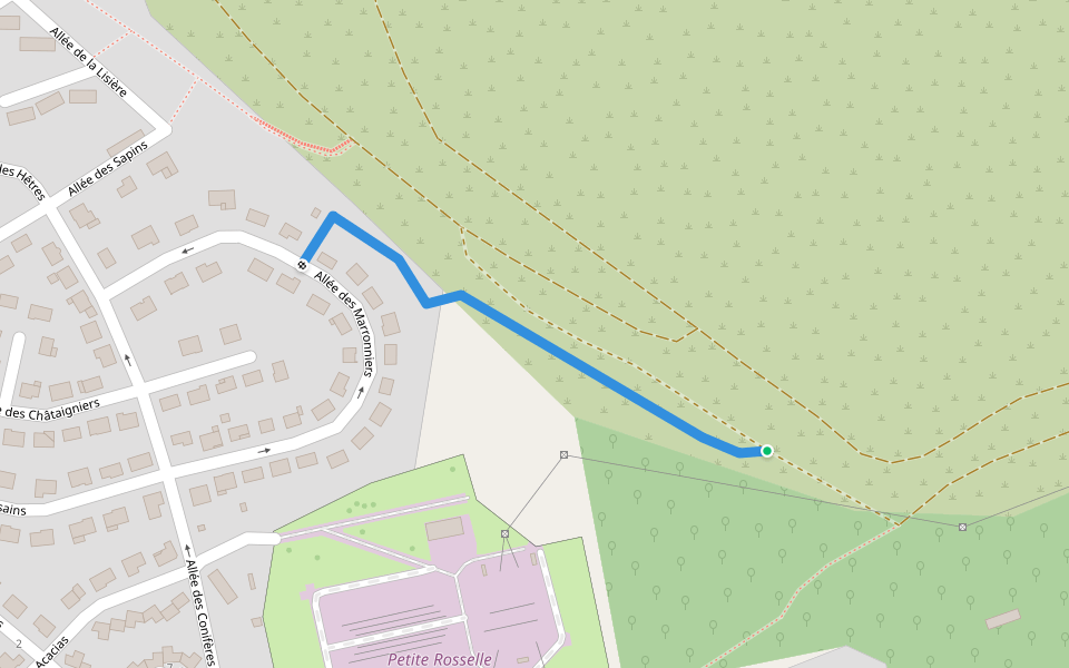 z.Z. nicht fahrbar walking route map in Forbach