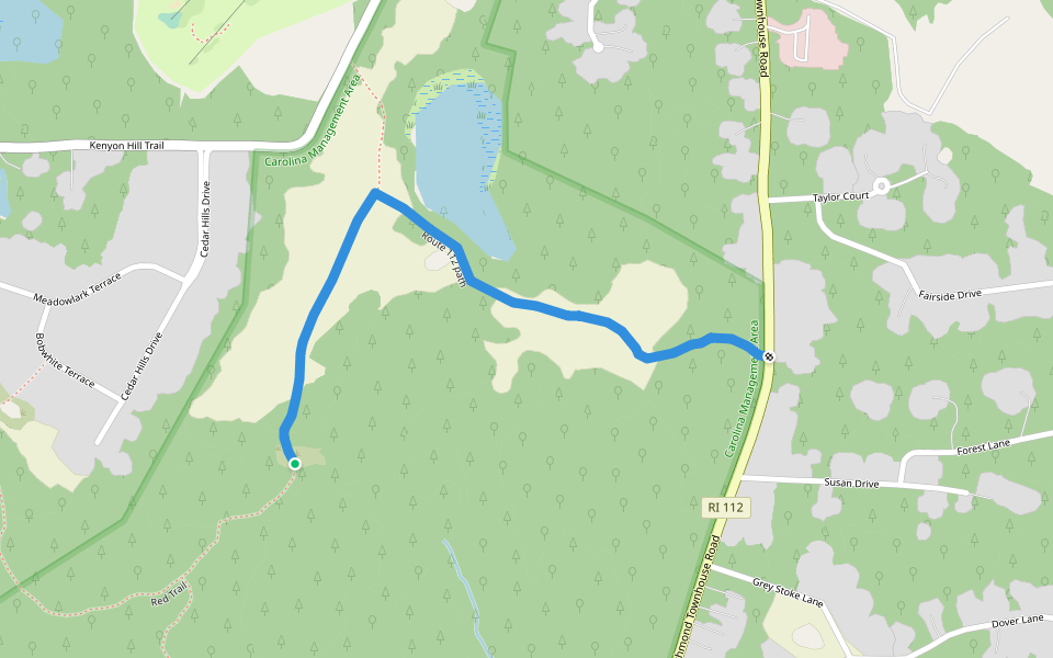 Route 112 path walking route map in Richmond