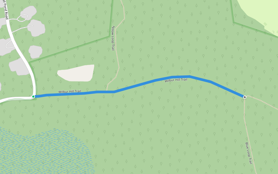 Wilbur Hill Trail walking route map in Richmond