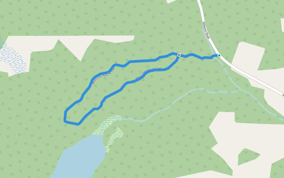 Moss Glen Nature Trail walking route map in Clifton Royal