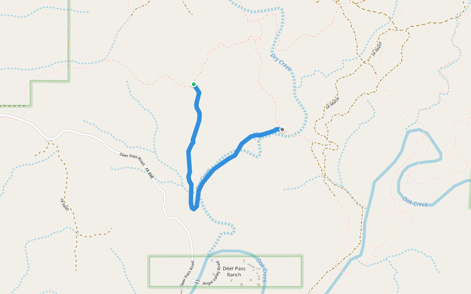 Elmerville Spur M walking route map in Cornville