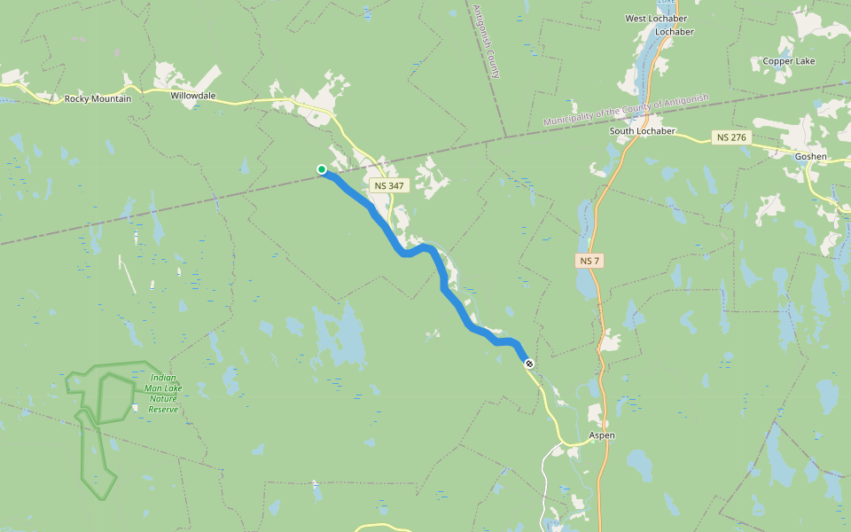 St Marys Nature Trail walking route map in Sunnybrae