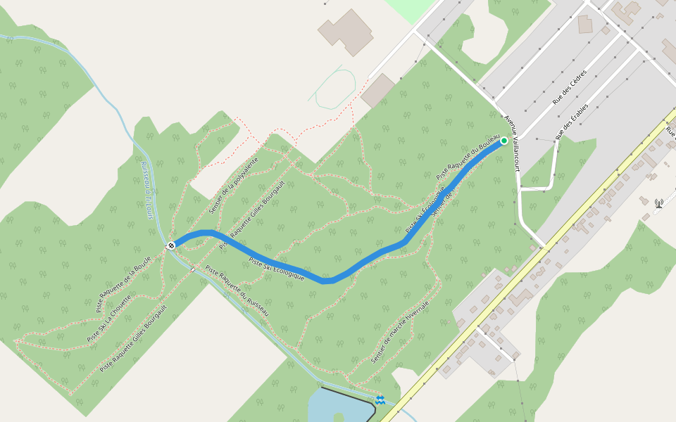 Piste Ski Écologique walking route map in Saint-Pamphile