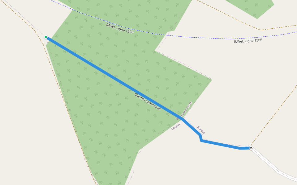 Chemin communal walking route map in Rochefort