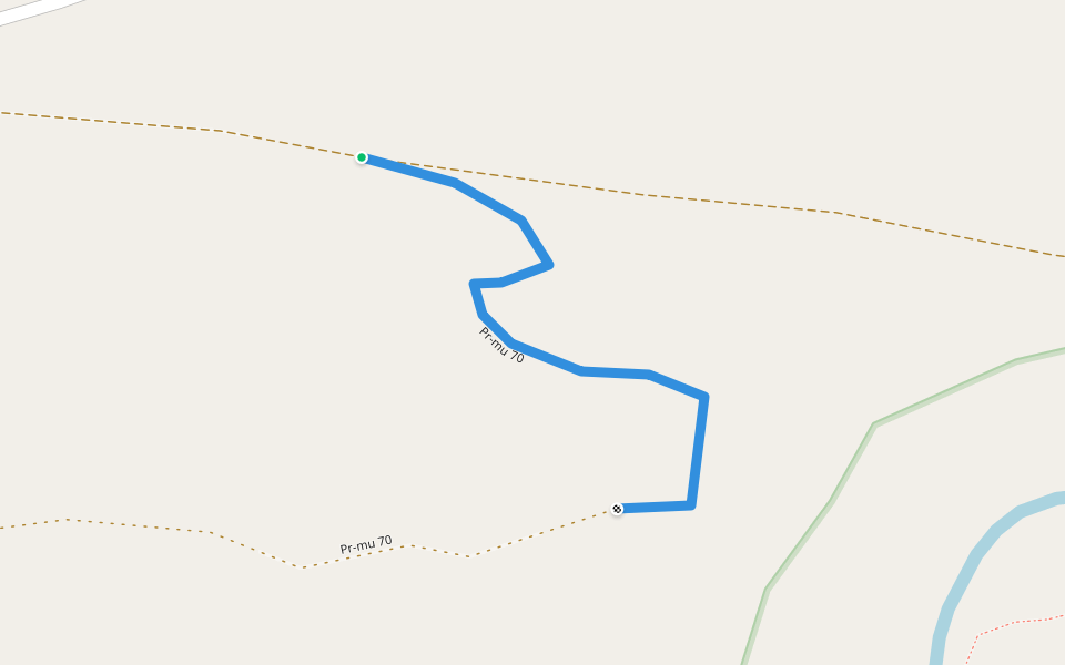 Pr-mu 70 walking route map in Calasparra