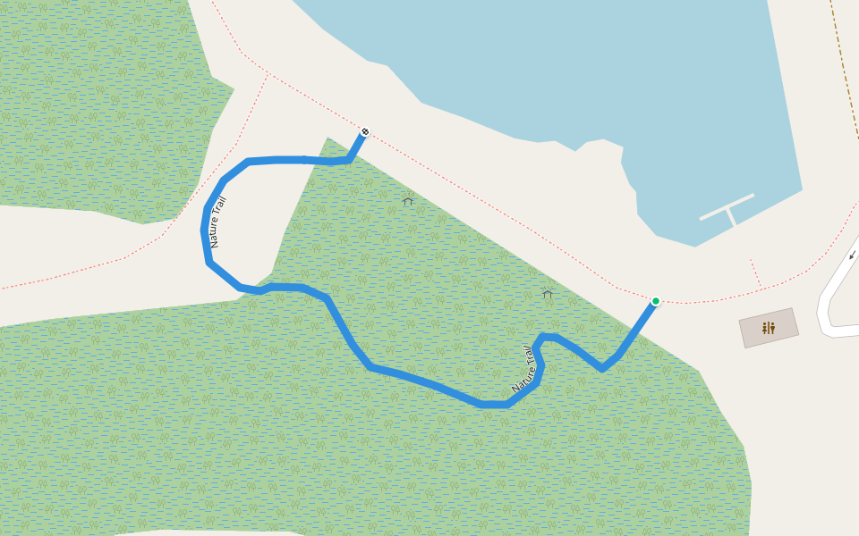 Nature Trail walking route map in Lakeland