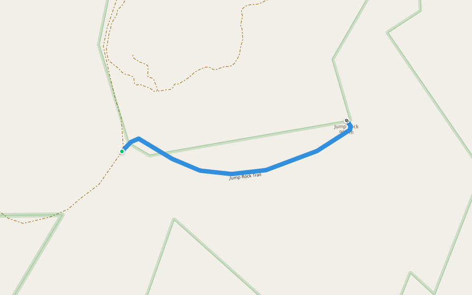 Jump Rock Trail walking route map in Middlebrook