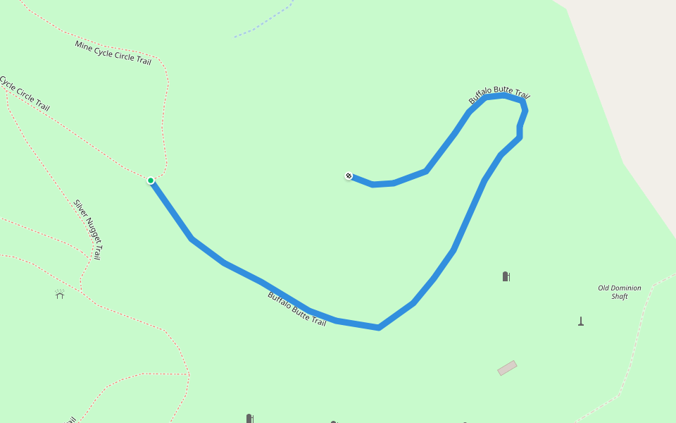 Buffalo Butte Trail walking route map in Globe
