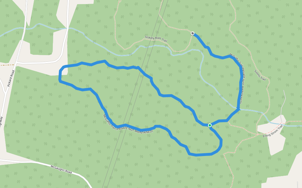 Stokely McGuffin Trail walking route map in Goulais River