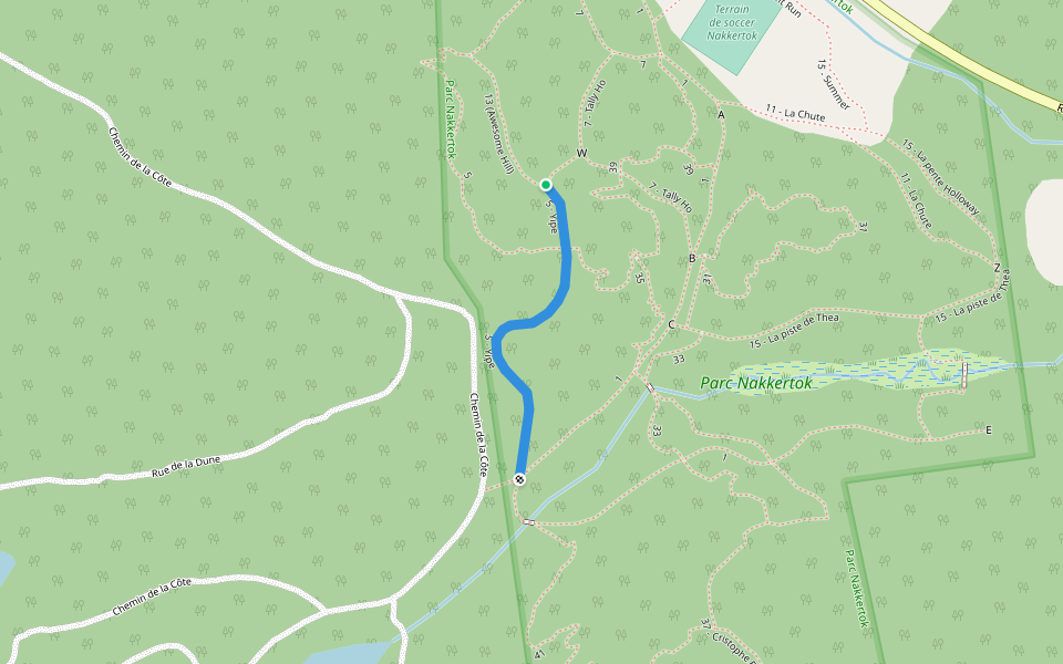 5 - Yipe walking route map in Val-des-Monts
