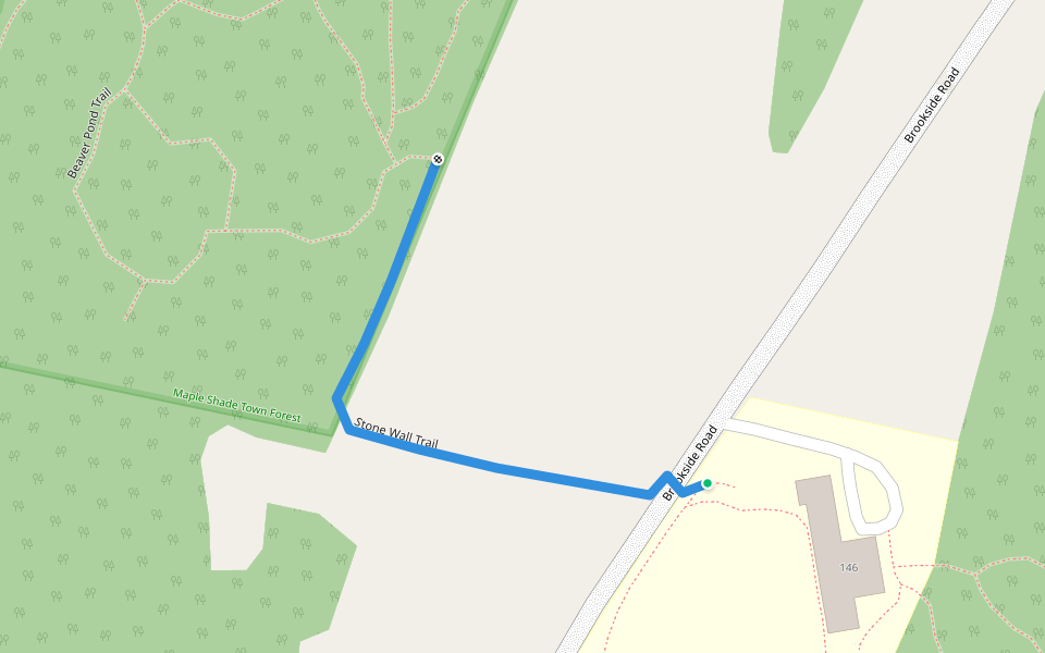 Stone Wall Trail walking route map in Westford