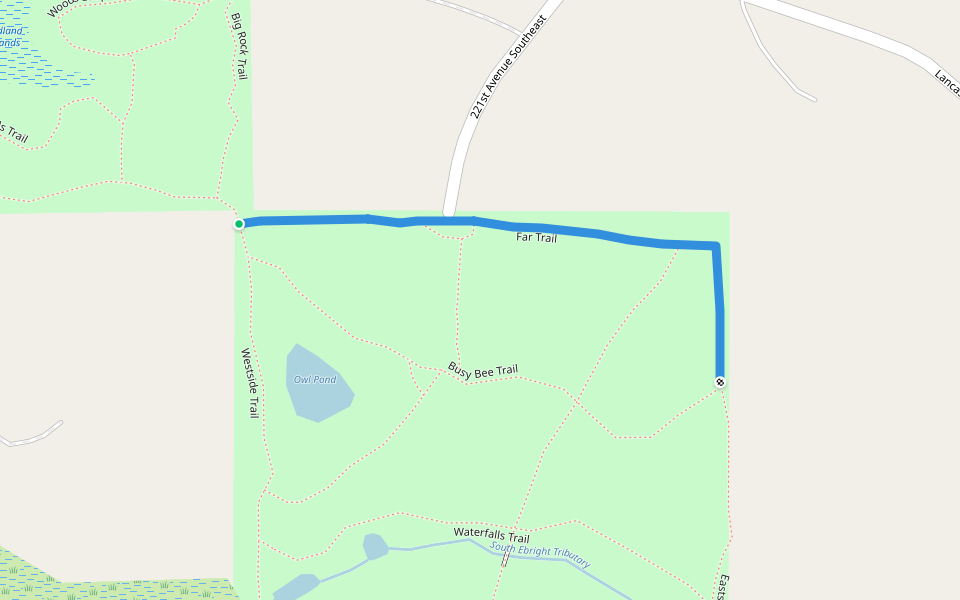 Far Trail walking route map in Sammamish