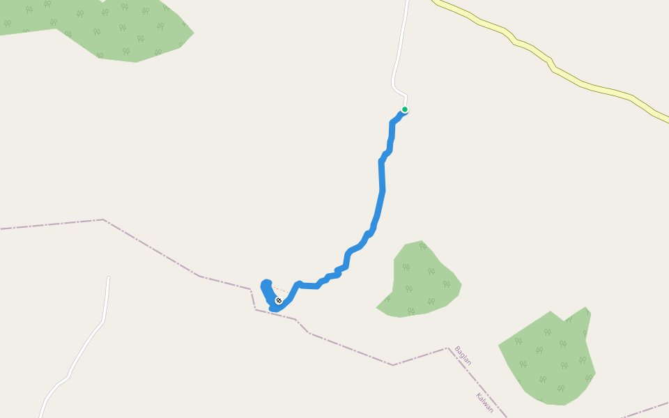 Chaulher Fort Trail walking route map in Wadi Chaulher