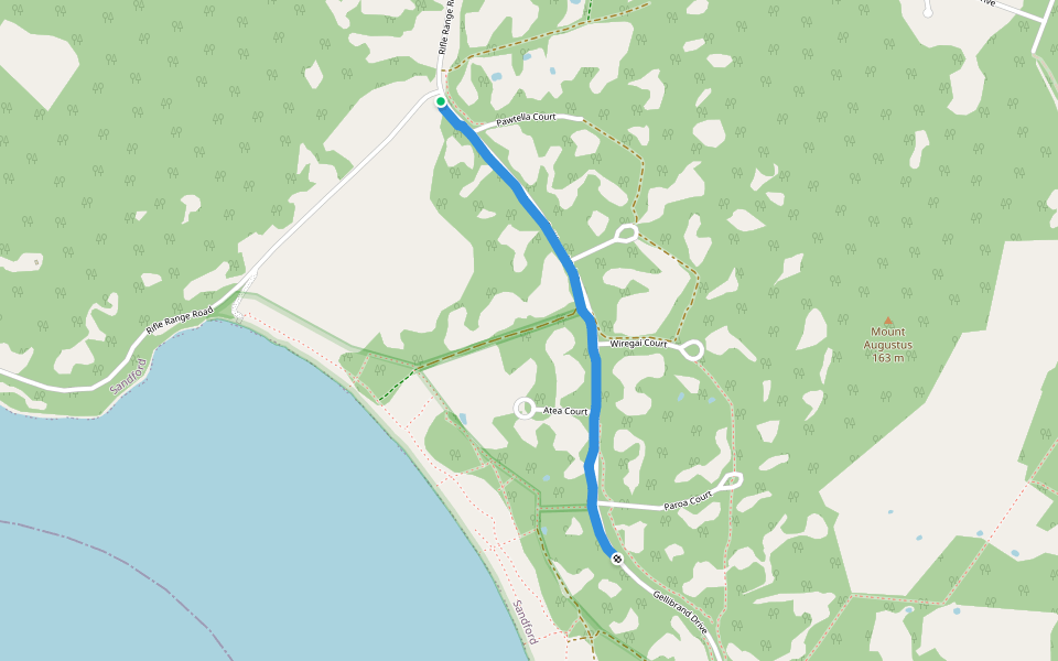 West Gellibrand Trail walking route map in Sandford