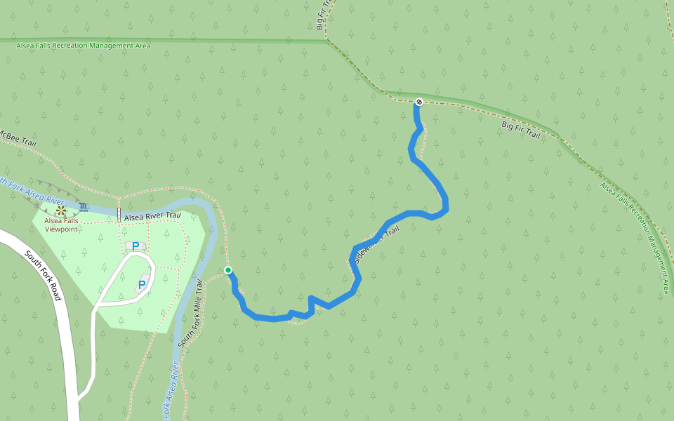 Sidewinder Trail walking route map in Monroe