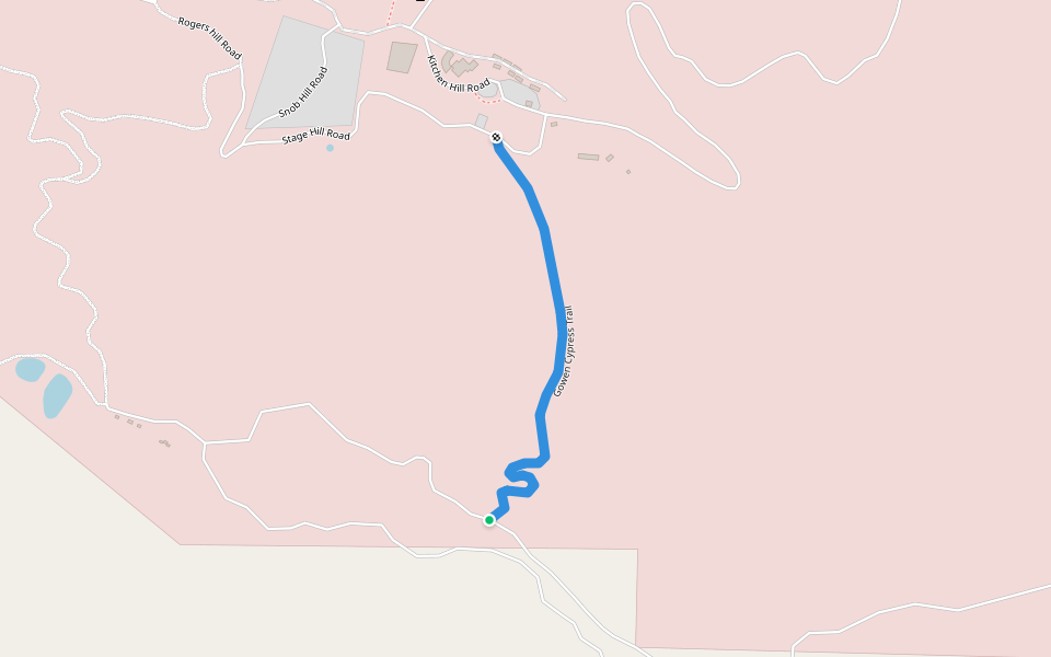 Gowen Cypress Trail walking route map in Monte Rio