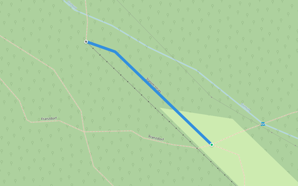 Slalom Uriaș walking route map in Văliug