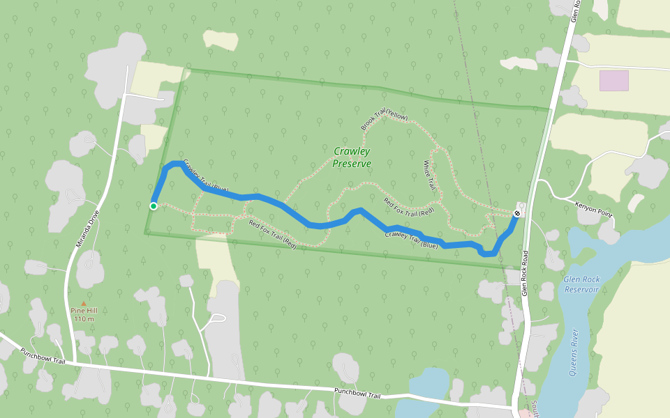 Crawley Trail (Blue) walking route map in Richmond