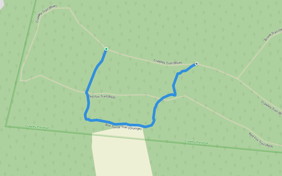 Box Turtle Trail (Orange) walking route map in Richmond