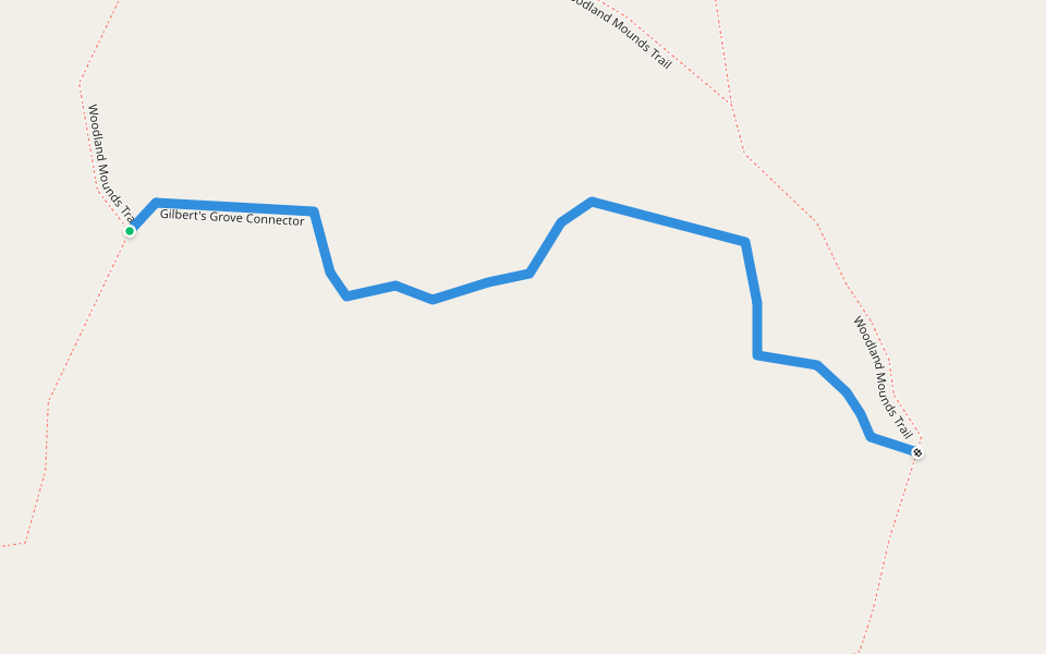 Gilbert's Grove Connector walking route map in Ackworth