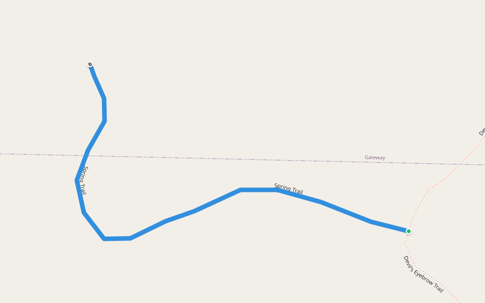 Spring Trail walking route map in Garfield