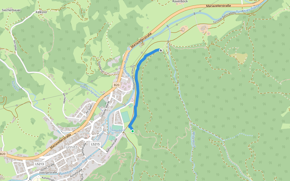 Marientalpromenade walking route map in Türnitz