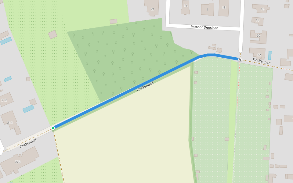 Finckenpad walking route map in Edegem