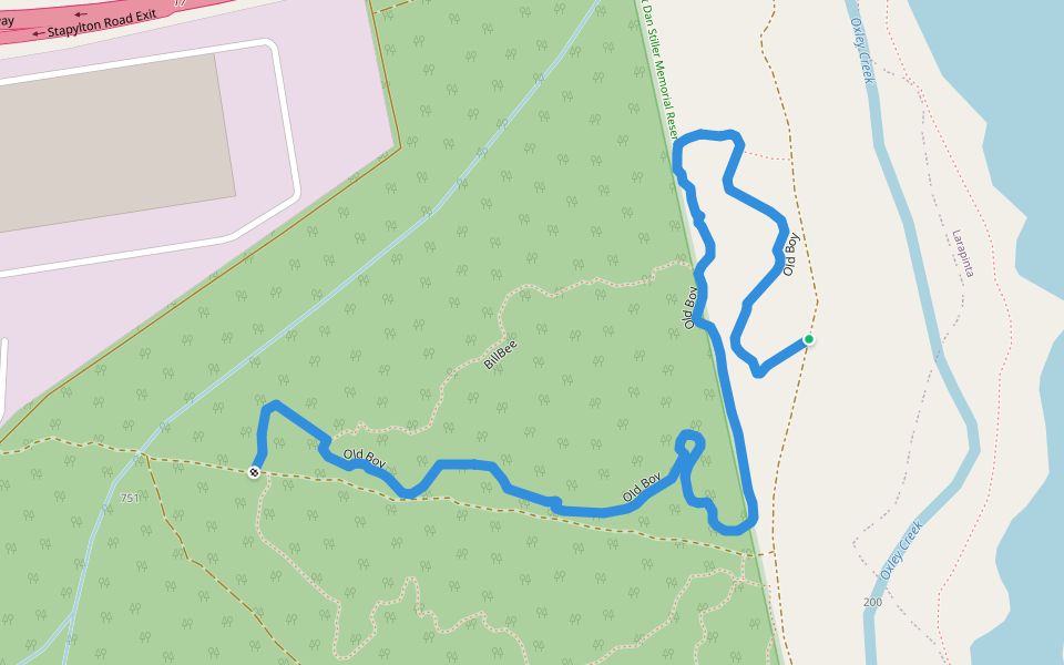 Old Boy walking route map in Heathwood