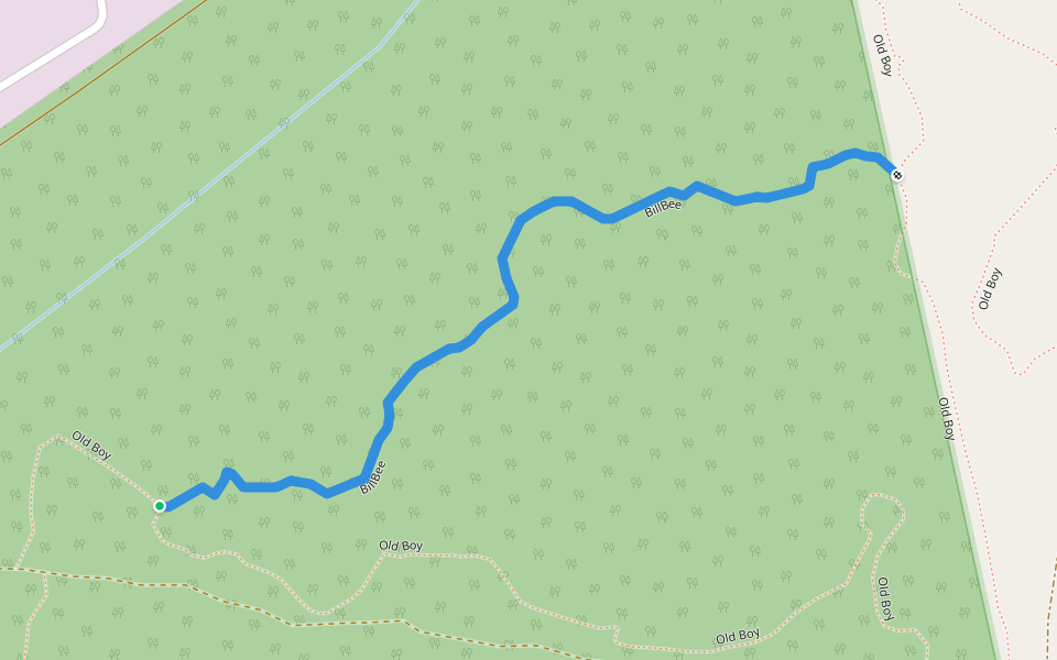 BillBee walking route map in Heathwood