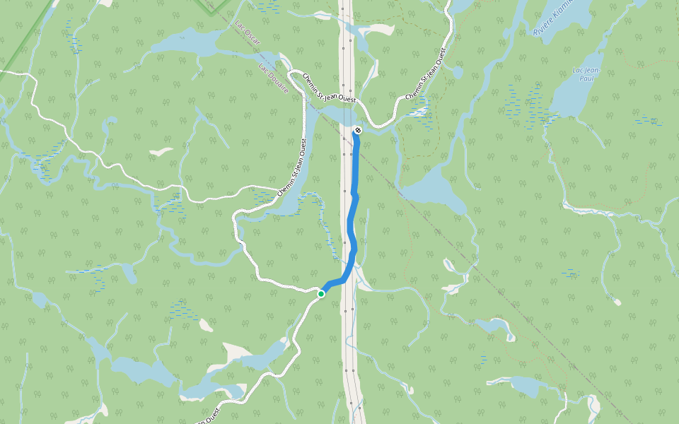 Sentier du tipi walking route map in L'Ascension