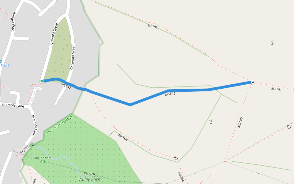 MST42 walking route map in Stonehouse