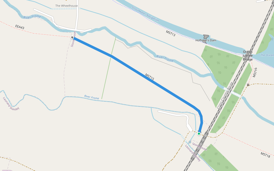 MST15 walking route map in Leonard Stanley