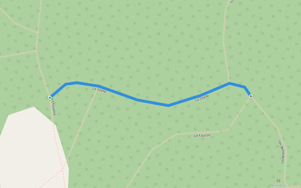 La Sitelle walking route map in Duhamel-Ouest