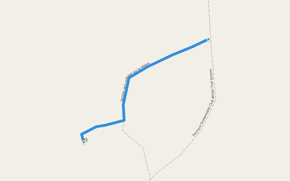 Sentier vers une vue sur la région walking route map in Fermont