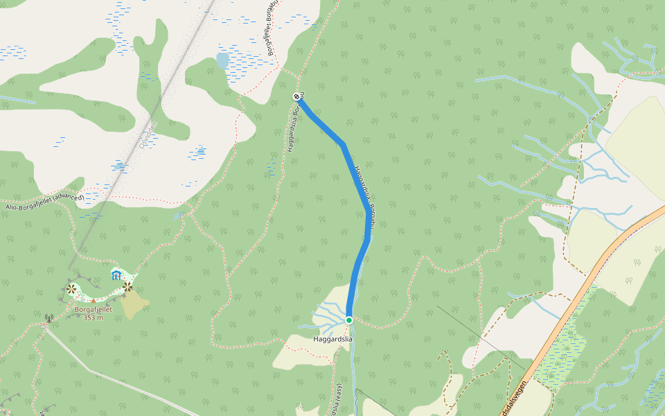 Haggardslia - Borgabu walking route map in Osøyro