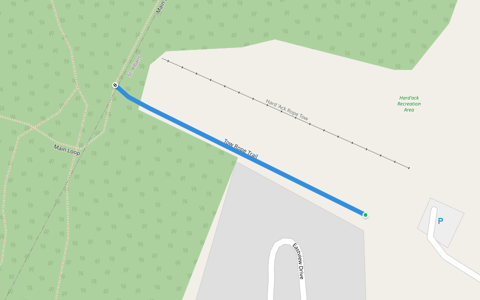 Tow Rope Trail walking route map in Saint Albans City