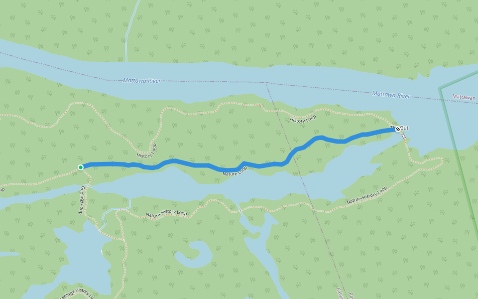 Nature Loop walking route map in Morel