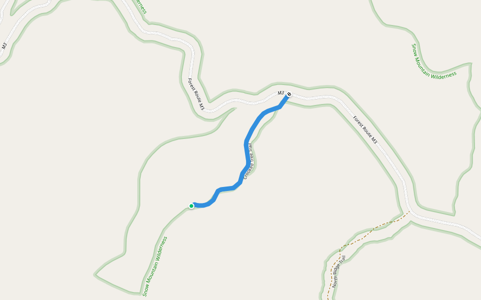 Crooked Tree Trail walking route map in Elk Creek