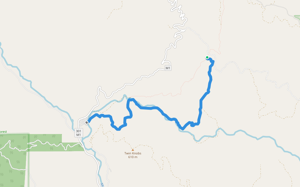 Trail 04 (Black Diamond) - Forest Road 9W42 walking route map in Upper Lake
