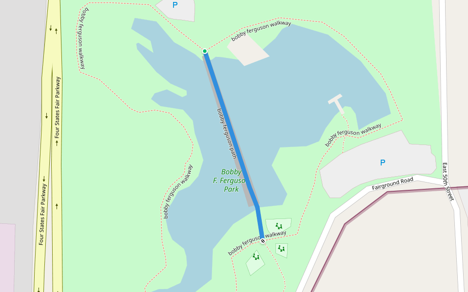 bobby ferguson path walking route map in Texarkana