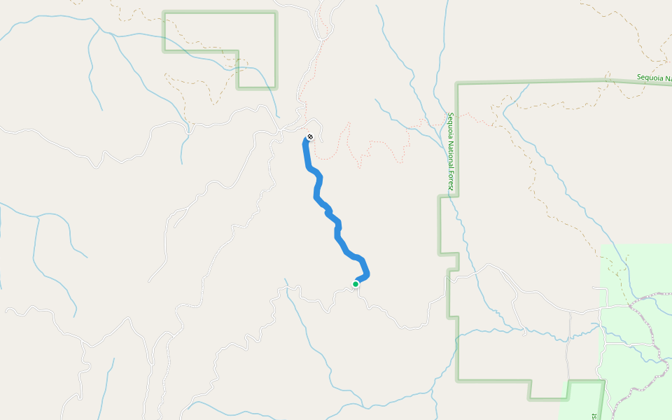 Mud Hen Trail walking route map in Lake Isabella