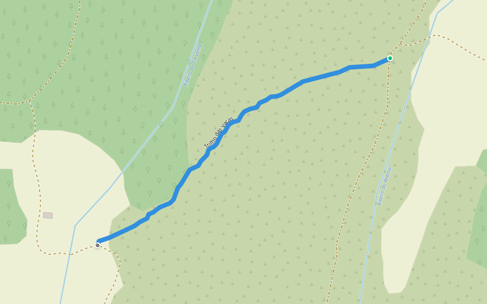 Trilho das Vacas walking route map in Salgueirais
