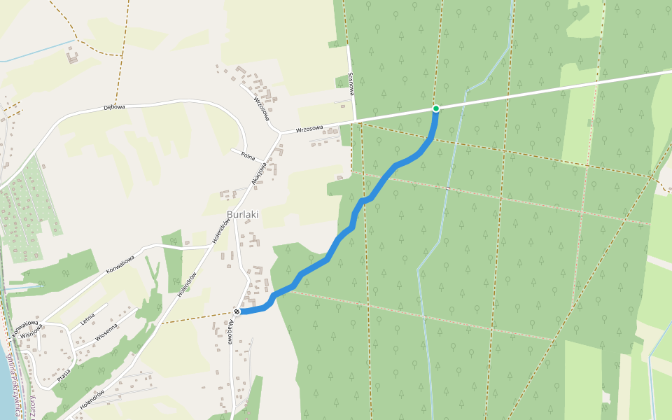 niebieski szlak walking route map in Ciski