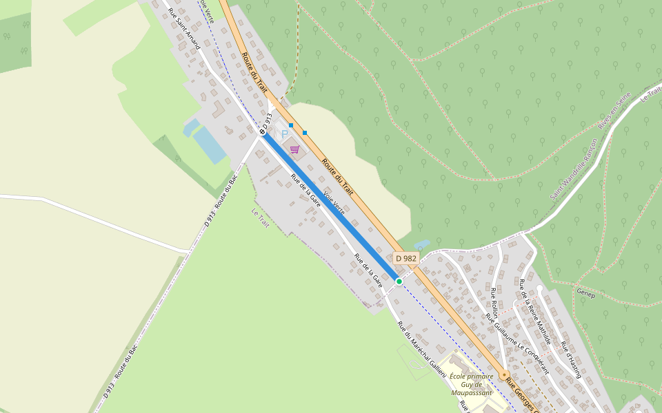 Voie verte walking route map in Rives-en-Seine